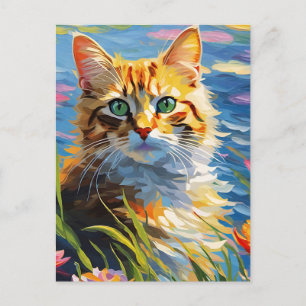 Monet Stijl Kat Briefkaart