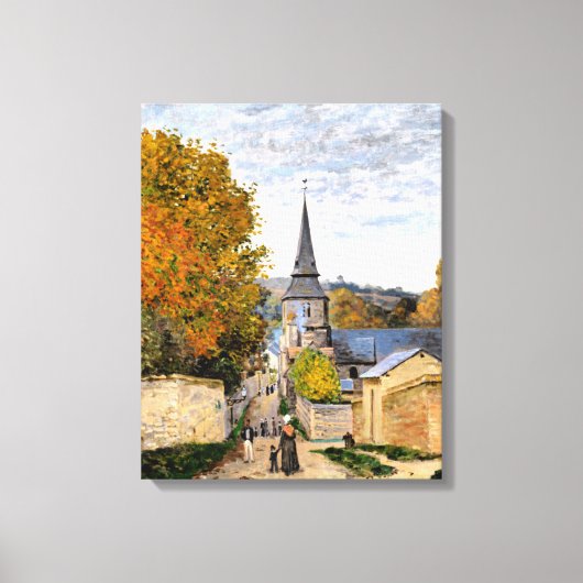 Monet - Straat in Saint-Adresse Canvas Afdruk (Voorkant)