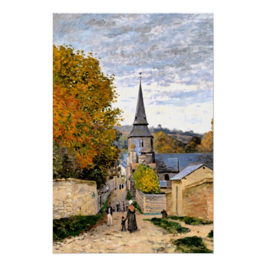 Monet - Straat in Saint-Adresse Perfect Poster (Voorkant)