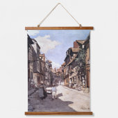 Monet - Straat van de Bavolie Honfleur Hangend Wandkleed (Voorkant)