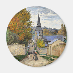 Monet - Street in Sainte-Adresse, fijne kunst, Mag Magneet