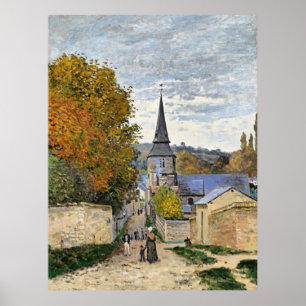 Monet - Street in Sainte-Adresse, mooie kunst, Poster
