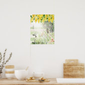 Monet Style Gazebo Floral Art Print (Keuken)