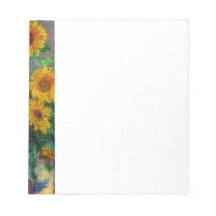 Monet Sunflowers Bijgewerkt Notitieblok