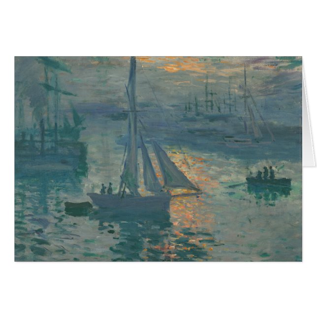 Monet Sunrise Marine Impressionisme Schilderen (Voorkant Horizontaal)