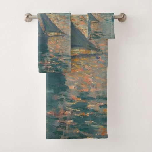 Monet Sunrise Marine Impressionisme Schilderen Bad Handdoek (Insitu)