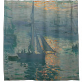 Monet Sunrise Marine Impressionisme Schilderen Douchegordijn (Voorkant)