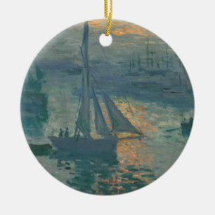 Monet Sunrise Marine Impressionisme Schilderen Keramisch Ornament