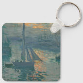 Monet Sunrise Marine Impressionisme Schilderen Sleutelhanger (Achterkant)