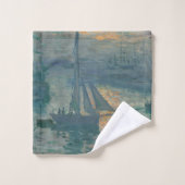 Monet Sunrise Marine Impressionnisme peinture (Gant de toilette)