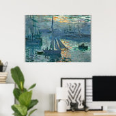 Monet - Sunrise (marinier), fijne kunst, Poster (Thuiskantoor)