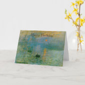 Monet Sunrise Peinture Bonne Carte Anniversaire (Fleur jaune)
