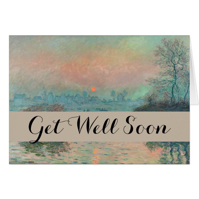 Monet Sunset Seine Beaux-Art Impressionnisme (Devant horizontal)