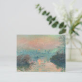 Monet Sunset Seine Fine Art Impressionisme Briefkaart (Staand voorkant)