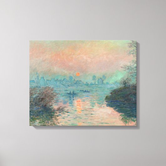 Monet Sunset Seine Fine Art Impressionisme Canvas Afdruk (Voorkant)