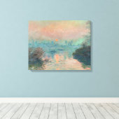 Monet Sunset Seine Fine Art Impressionisme Canvas Afdruk (Insitu (Houten vloer))