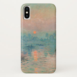 Monet Sunset Seine Fine Art Impressionisme iPhone X Hoesje