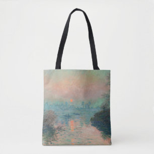 Monet Sunset Seine Fine Art Impressionisme Draagtas