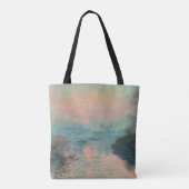 Monet Sunset Seine Fine Art Impressionisme Draagtas (Achterkant)