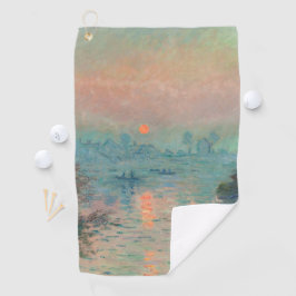 Monet Sunset Seine Fine Art Impressionisme Golfhanddoek