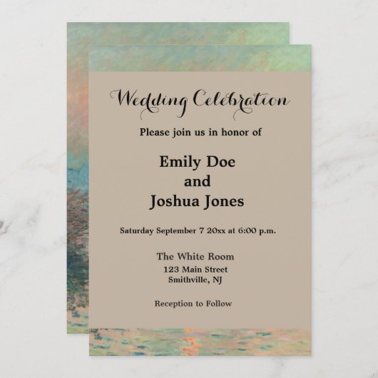 Monet Sunset Seine Fine Art Impressionisme Kaart (Voorkant / Achterkant)