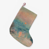 Monet Sunset Seine Fine Art Impressionisme Kleine Kerstsok (Voorkant (Hangend))