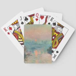 Monet Sunset Seine Fine Art Impressionisme Pokerkaarten