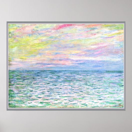 Monet - Sunset te Pourville Poster (Voorkant)