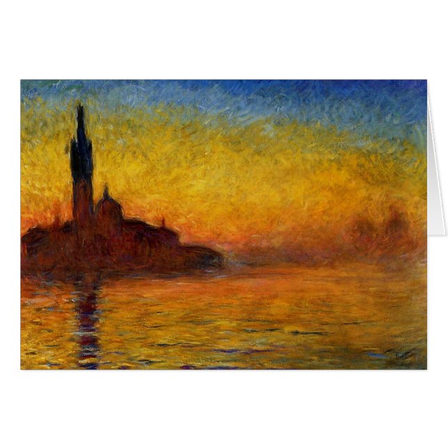 Monet Sunset Venetië Kleurrijke Impressionisme kun (Voorkant Horizontaal)