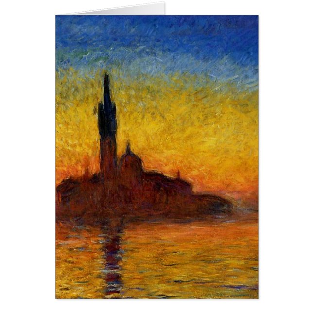 Monet Sunset Venetië Kleurrijke Impressionisme kun (Voorkant)