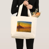 Monet Sunset Venetië Kleurrijke Impressionisme kun Grote Tote Bag (Voorkant (product))