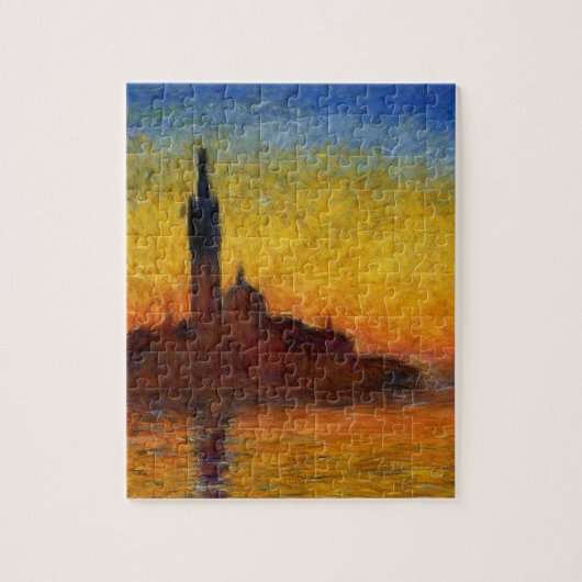 Monet Sunset Venetië Kleurrijke Impressionisme kun Legpuzzel (Verticaal)