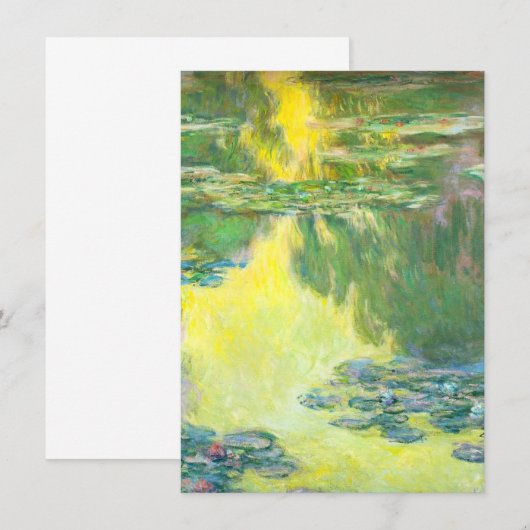 Monet Sunset Waterlilies-uitvindingen Kaart (Voorkant / Achterkant)