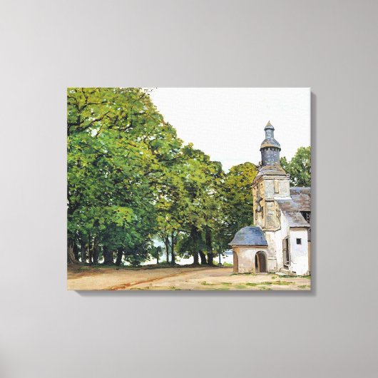 Monet - The Chapel Notre-Dame artwork, Canvas Afdruk (Voorkant)