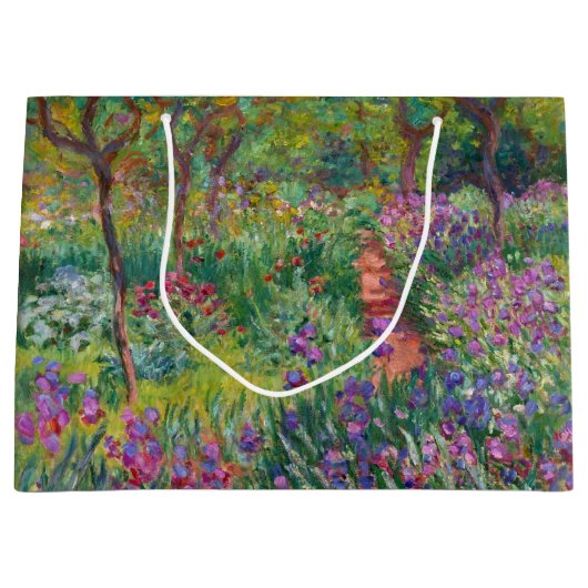 Monet "The Iris Garden at Giverny" Large Cadeautasje (Voorkant)