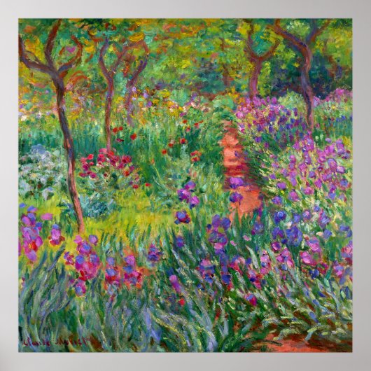 Monet "The Iris Garden at Giverny" Poster (Voorkant)
