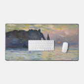 Monet - The Manneport, Cliff at Etretat, Sunset Bureaumat (Keyboard & Muis)