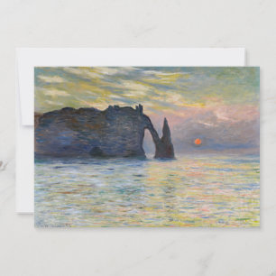 Monet - The Manneport, Cliff at Etretat, Sunset Kaart