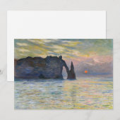 Monet - The Manneport, Cliff at Etretat, Sunset Kaart (Voorkant / Achterkant)