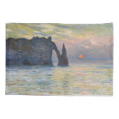 Monet - The Manneport, Cliff at Etretat, Sunset Kussensloop (Achterkant)