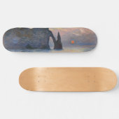 Monet - The Manneport, Cliff at Etretat, Sunset Skateboard (Horizontaal)