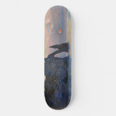 Monet - The Manneport, Cliff at Etretat, Sunset Skateboard (Voorkant)