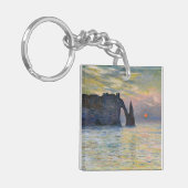 Monet - The Manneport, Cliff at Etretat, Sunset Sleutelhanger (Voorkant Links)