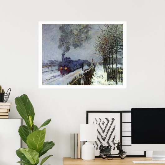 Monet Train in Snow Poster (Bureau à domicile)