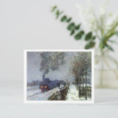 Monet Train sur carte postale de neige (Debout devant)
