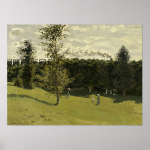 Monet - Trein op het platteland Poster