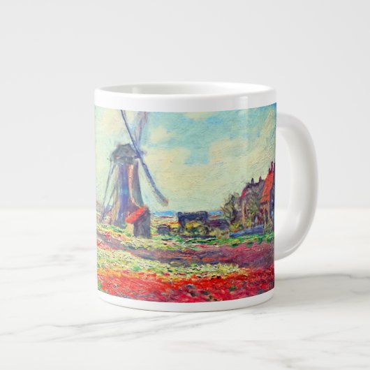 Monet Tulips Windmill Extra Grote Beker (Voorkant rechts)