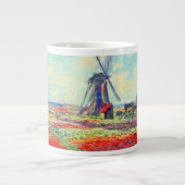 Monet Tulips Windmill Extra Grote Beker (Voorkant)