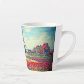 Monet Tulips Windmill Latte Mok (Rechts)