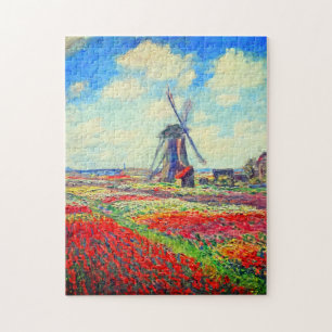 Monet Tulips Windmill Legpuzzel